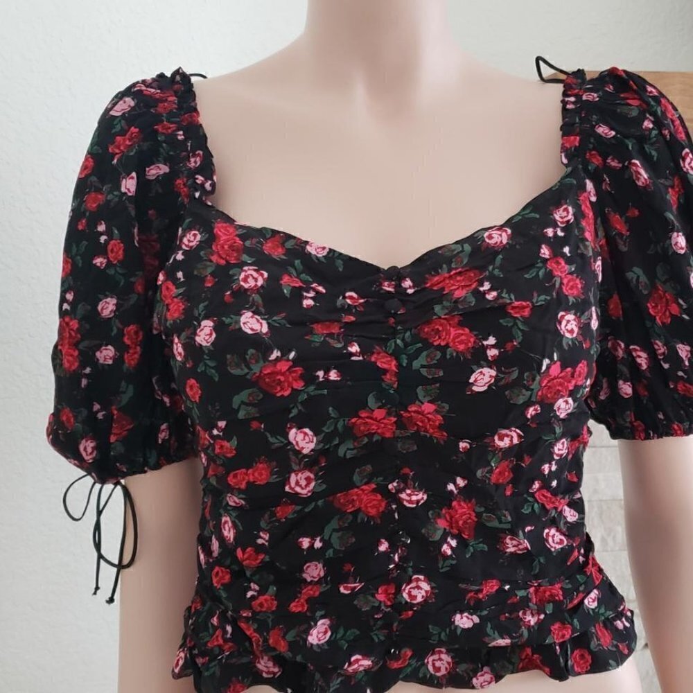 Tainted Button Front Top